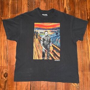 Rob Zombie XL Halloween Michael Myers The Scream Parody Graphic T-Shirt Black